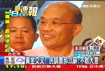 黃金交叉?民調贏郝3% 蘇:不敢大意
