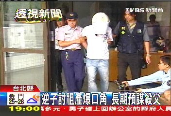 逆子討祖產爆口角　長期預謀殺父