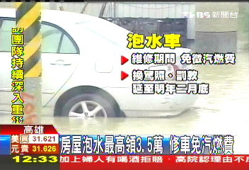 凡那比颱風/房屋泡水最高領3.5萬 修車免汽燃費