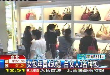 女包年賣450億 台女人3名牌包