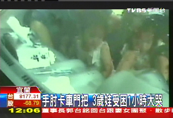 手肘卡車門把　3歲娃受困1小時大哭