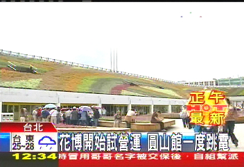 花博開始試營運 圓山館一度跳電
