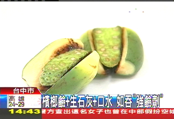 檳榔鹼+生石灰+口水 如吞「強鹼劑」