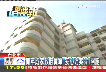 青年成家政府買單　安心方案3/1開跑