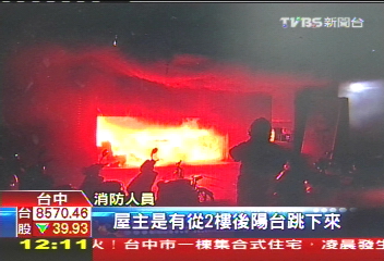 父子跳樓逃生　住宅惡火1死2傷