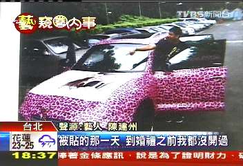 「黑人」豹紋車高調 遭檢舉吃罰單