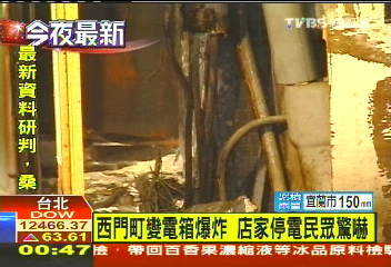 西門町變電箱爆炸 店家停電民眾驚嚇