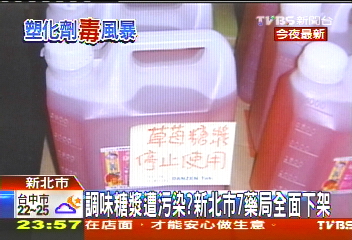 塑化劑風暴／調味糖漿遭污染？　新北市7藥局全面下架