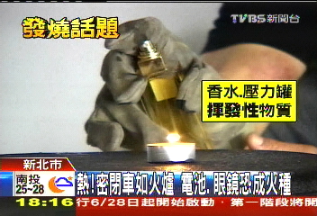 熱！密閉車如火爐　電池、眼鏡恐成火種