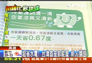 超省水電!台灣首座節能屋 新人搶住