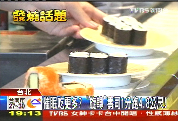催眠吃更多? 「旋轉」壽司1分跑4.8公尺!
