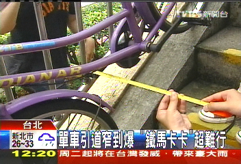 單車引道窄到爆 「鐵馬卡卡」超難行