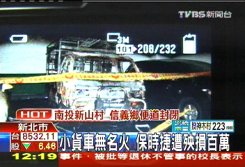 小貨車無名火 保時捷遭殃損百萬