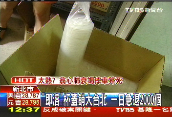 「即溶」杯蓋銷大台北 一日急退2萬個