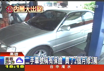 〈獨家〉二手車號稱有保證！　買了2個月修3萬