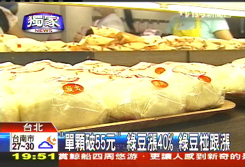 〈獨家〉單顆破55元!綠豆漲40% 綠豆椪跟漲
