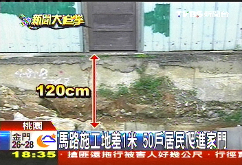 馬路施工地差1米　50戶居民爬進家門