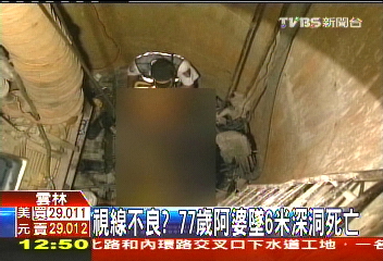 視線不良? 77歲阿婆墜6米深洞死亡