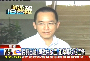 民調出爐！陳致中參選　衝擊郭玟成選情