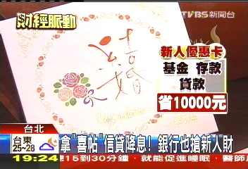 拿「喜帖」信貸降息! 銀行也搶新人財