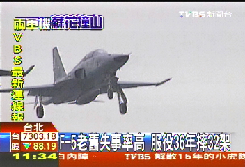 軍機撞山/F-5老舊失事率高 服役36年摔32架