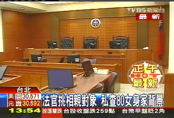 法官挑相親對象 私查身家「不良紀錄」」