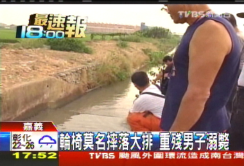 輪椅莫名摔落大排 重殘男子溺斃
