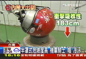 〈獨家〉半罩式不安全　帽齡5年襯裂帶斷