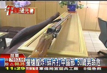 獵槍膛炸!碎片打中腦部 50歲男命危