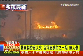 羅東製香廠大火!百坪廠房付之一炬 無人傷