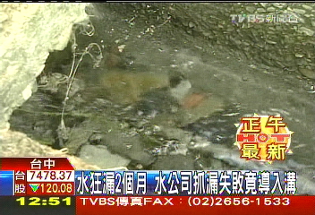 水狂漏2個月　水公司抓漏失敗竟導入溝
