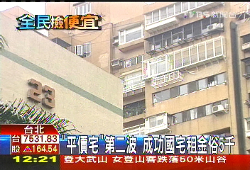 「平價宅」第2波 成功國宅租金俗5千