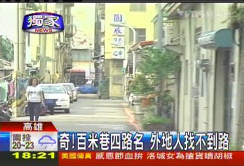 〈獨家〉奇!百米巷4路名 外地人找不到路