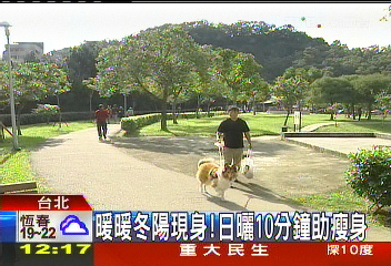 暖暖冬陽現身! 日曬10分鐘助瘦身