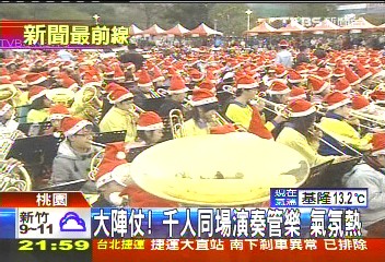 大陣仗！千人同場演奏管樂　氣氛熱