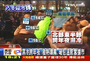 濕冷跨年夜！　發熱噴霧、暖包溫感套搶市