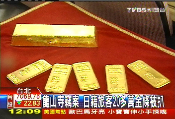 龍山寺竊案　日籍旅客20多萬金條被扒
