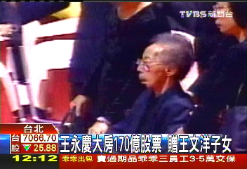 王永慶大房財產 170億贈王文洋兒女