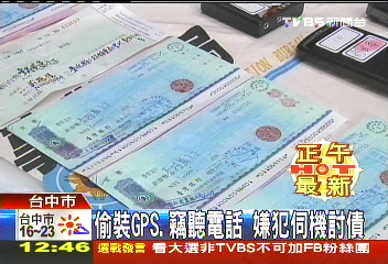 偷裝GPS、竊聽電話　嫌犯伺機討債