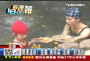 開運溫泉! 金棗、長年菜「泡湯」討吉利