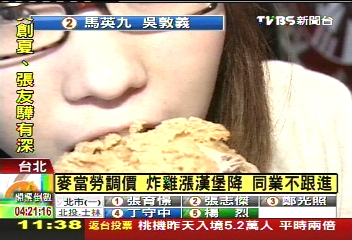 麥當勞喊漲！　6塊麥脆雞餐貴10元