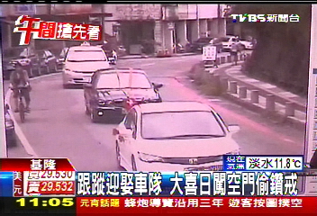 跟蹤迎娶車隊 大喜日闖空門偷鑽戒