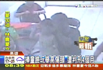 捧頭晃腦男童受創 男子被判刑