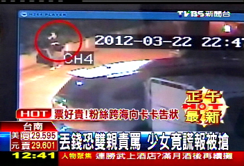 丟錢恐雙親責罵 少女竟謊報被搶