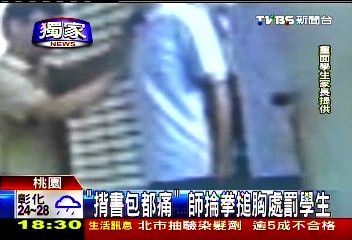 〈獨家〉「揹書包都痛」　師掄拳搥胸處罰學生