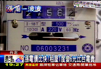 漲電價比快！　租屋1度變6元比台電貴