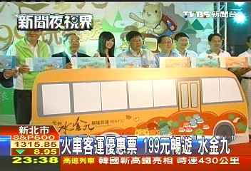 火車客運優惠票 199元暢遊「水金九」