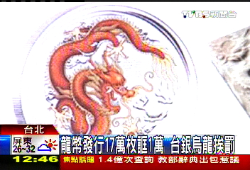 龍幣發行17萬枚誆1萬 台銀烏龍挨罰