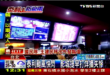 泰利颱風/泰利「虛有其表」 豪雨特報嚇跑業績