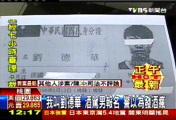「我叫劉德華」酒駕男報名 警以為發酒瘋